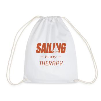 sailing is my therapy - Turnbeutel - Weiß - Vorne