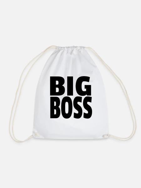 BIG BOSS CHEF LUSTIG Geschenk - Turnbeutel - Weiß