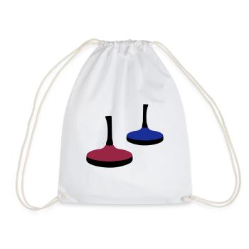 Curling - Drawstring Bag - white - Front