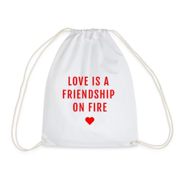 L’amour est une amitié en feu citation - Sac de sport léger - blanc - Devant