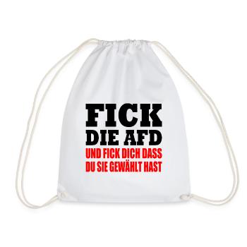 Fuck the AfD - Drawstring Bag - white - Front