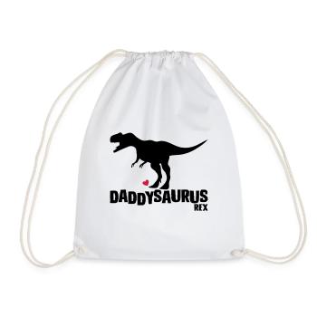 Father's Day Gift Idea daddysaurus - vatertag - Turnbeutel - Weiß - Vorne