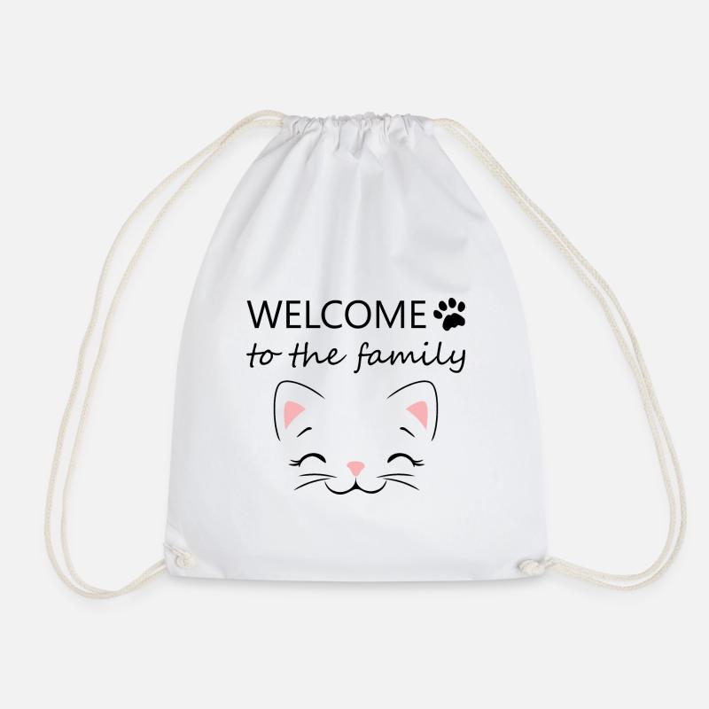 Welcome to the family - Drawstring Bag - white