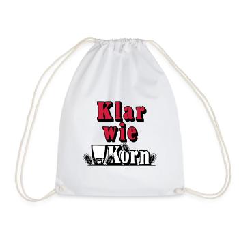 Korn , Party , Weizenkorn ,Klar wie Korn (25) - Turnbeutel - Weiß - Vorne