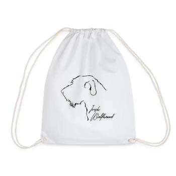 IRISH WOLFHOUND Profil Hunde Windhunde Wilsigns - Turnbeutel - Weiß - Vorne