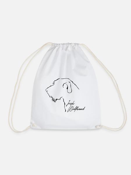 IRISH WOLFHOUND Profil Hunde Windhunde Wilsigns - Turnbeutel - Weiß