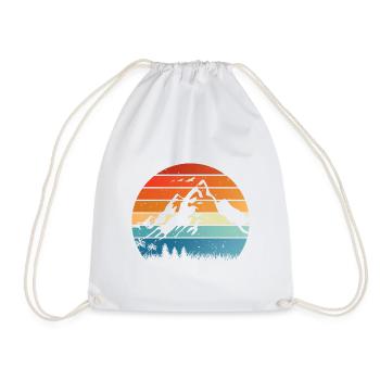 Montagne rétro vintage pour les alpinistes et les randonneurs - Sac de sport léger - blanc - Devant