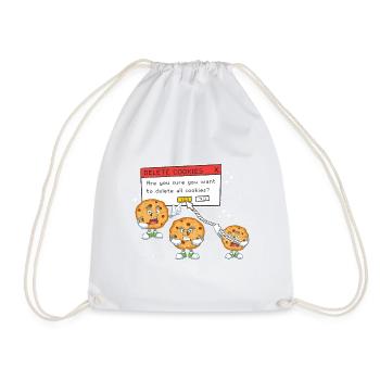 Supprimer Cookies Geek tech humour Informaticien - Sac de sport léger - blanc - Devant