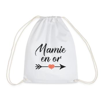 mamie en or cadeau mamie - Sac de sport léger - blanc - Devant