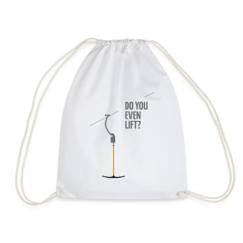 Ski lift Ankerlift T-Bar Surface Lift - Drawstring Bag - white - Front
