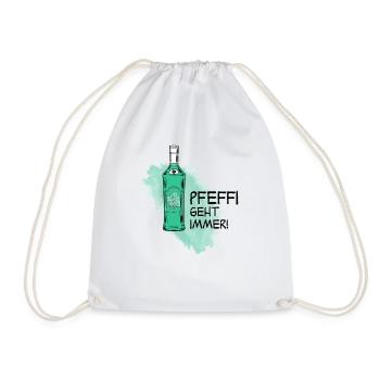 Pfeffi geht immer! T-Shirt - Turnbeutel - Weiß - Vorne