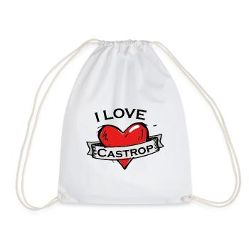 Castrop - Ich liebe Stadtnamen in Tattoo Stil - Turnbeutel - Weiß - Vorne