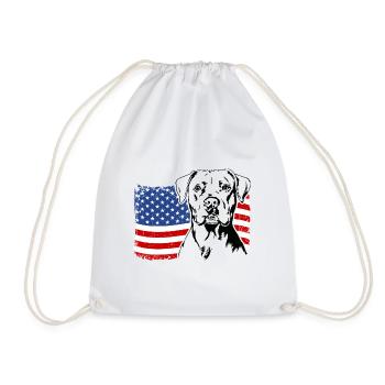 Dogue Argentin US Amérique Drapeau Chiens Wilsigns - Sac de sport léger - blanc - Devant