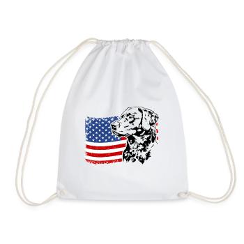 Chesapeake Bay Retriever Drapeau de l’Amérique des États-Unis Wilsigns - Sac de sport léger - blanc - Devant