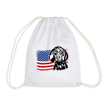 Noir Et Tan Coonhound US America Drapeau Wilsigns - Sac de sport léger - blanc - Devant