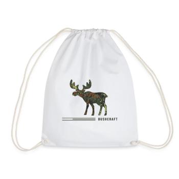 bushcraft carmoflage wildcamping survival wild - Turnbeutel - Weiß - Vorne