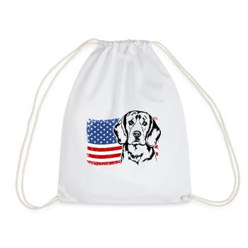 Beagle US Amérique Drapeau Chiens Chien Wilsigns - Sac de sport léger - blanc - Devant