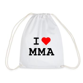 I love MMA  - Ich liebe MMA - Turnbeutel - Weiß - Vorne