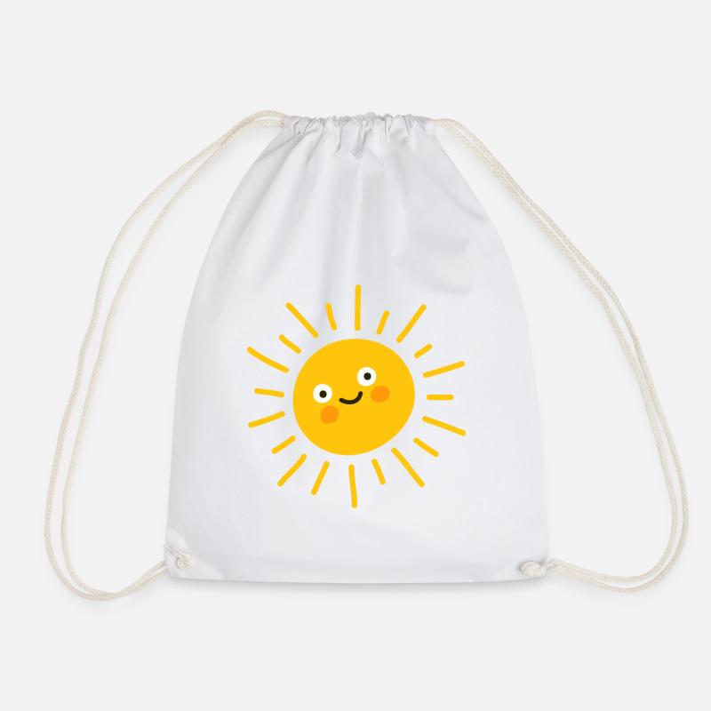 Summer, sun, sunshine, vacation, sunbeam - Drawstring Bag - white