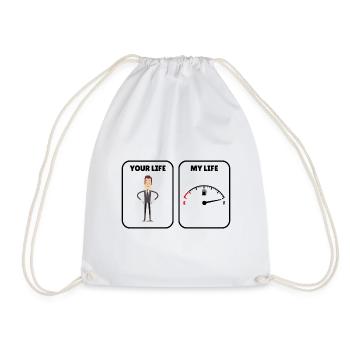 Funny saying gasoline price inflation - Drawstring Bag - white - Front