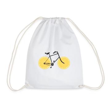 Funny bike motif - Drawstring Bag - white - Front