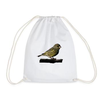 Greenfinch Bird Watching Sparrow Ornithology - Drawstring Bag - white - Front