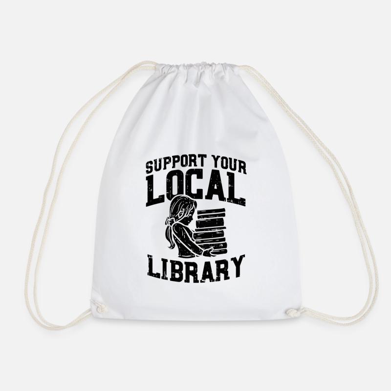 Librarian Bibliothek Geschenk - Turnbeutel - Weiß