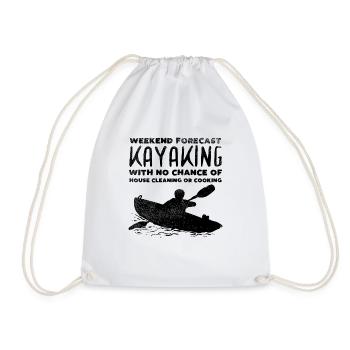 Kayaking Kayak Paddling - Drawstring Bag - white - Front