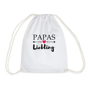 Papas Liebling Herz - Turnbeutel - Weiß - Vorne