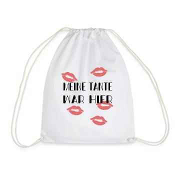 Meine Tante War Hier Kuss Lieblingstante Geschenk - Turnbeutel - Weiß - Vorne