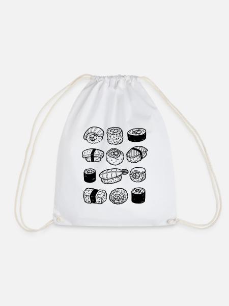 Sushi Line Art - Turnbeutel - Weiß