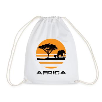 Africa - Drawstring Bag - white - Front