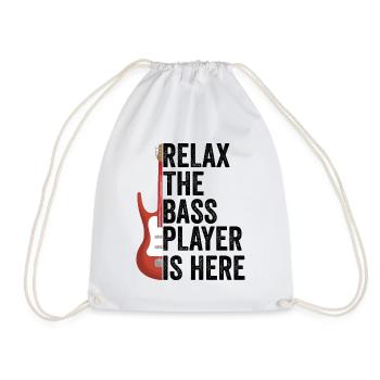 E-Bass Bass Bassist Bass-Gitarrist Geschenk - Turnbeutel - Weiß - Vorne
