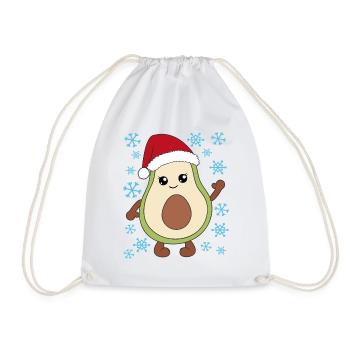 Avocado Christmas gift Christmas present - Drawstring Bag - white - Front