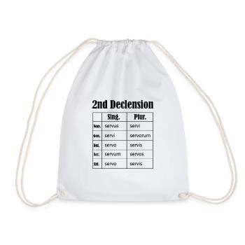 Latin language Latin teacher student - Drawstring Bag - white - Front