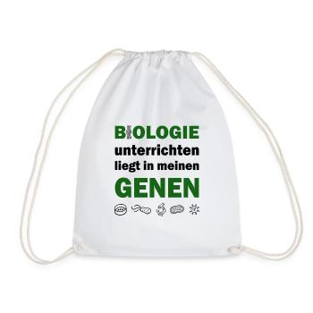 Biologie Lehrer Gene Biologe Bio - Turnbeutel - Weiß - Vorne