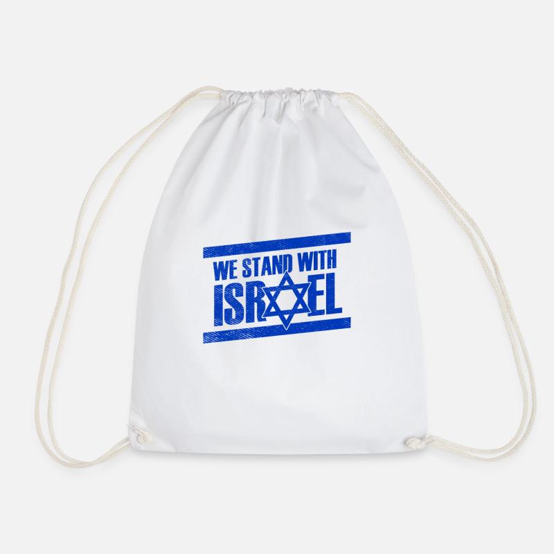 Israel - Drawstring Bag - white