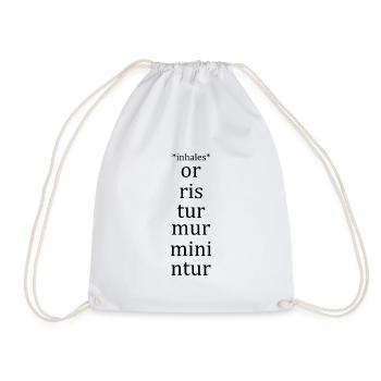 Latin Language Passive Conjugation Student Teacher - Drawstring Bag - white - Front