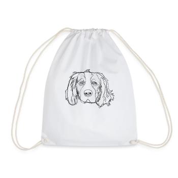 Strokes Welsh Springer Spaniel Dog - Drawstring Bag - white - Front