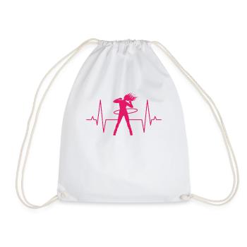 Hula Mature Hullers Hoop Fitness cadeau dames - Sac de sport léger - blanc - Devant