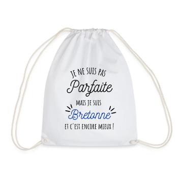 Je ne suis pas parfaite mais je suis bretonne - Sac de sport léger - blanc - Devant