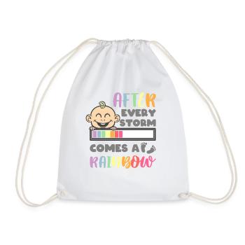 After Every Storm Comes A Rainbow - Regenbogenbaby - Turnbeutel - Weiß - Vorne