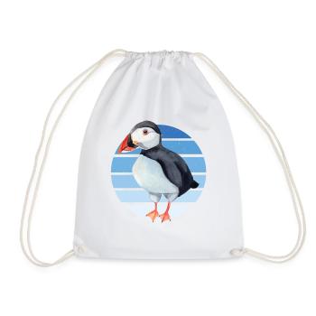Papageitaucher Puffin Papagei Lunde Vogel Geschenk - Turnbeutel - Weiß - Vorne