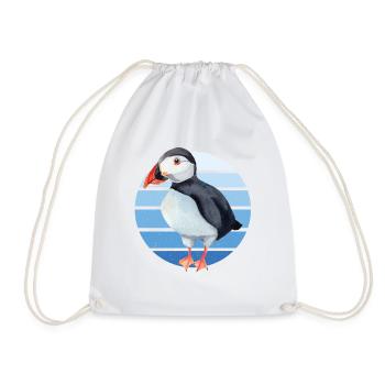 Papageitaucher Puffin Papagei Lunde Vogel Geschenk - Turnbeutel - Weiß - Vorne