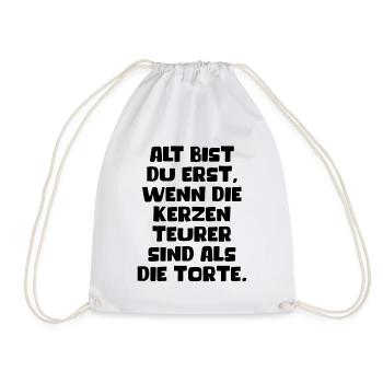 Geburtstag Geschenk Geburtstagskind Rente Abschied - Turnbeutel - Weiß - Vorne