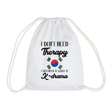 K-Drama Kdrama Korea South Korea Seoul K-Drama - Drawstring Bag - white - Front