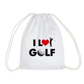 Ich liebe Golf Golf Golf Golf Dad Love Heart Vintage - Turnbeutel - Weiß - Vorne