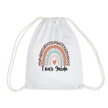 Guide touristique Rainbow Leopard Drôle de guide touristique Cadeau - Sac de sport léger - blanc - Devant