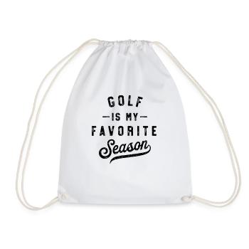 Golf Is My Favorite Season - Drawstring Bag - white - Front