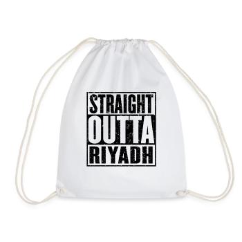 Straight Outta Riyadh - Drawstring Bag - white - Front